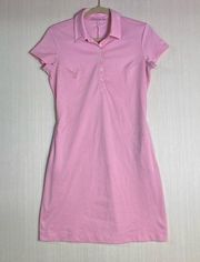 Nike Golf Women's Dress Sz S Pink Polo Athletic Sports Mini Pockets Dri-Fit