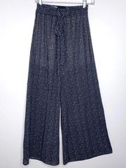 Audrey 3+1 Wide Leg Belted Palazzo Pants Size M ~