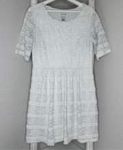 Enfocus Studio Lace Stretch Dress * White * Size 14