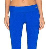 TRINA TURK RECREATION Leggings Womens Small Blue Bermuda Triangle Capri Cropped