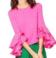 NWT Milly Gabby Top in Pink Size 8