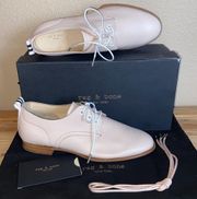 NEW $395! rag & bone AUDREY Size 36 6 Blush Pink Leather Loafer Oxford