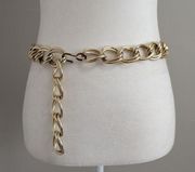 Vintage gold tone chain link belt