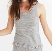 Madewell Ruffle-Hem Pajama Tank Top Striped Women’s‎ Small