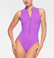 Violet Xsmall Zip Front One Piece