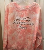 Wound up acceptance equality love sweatshirt xxxl