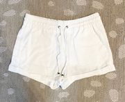 White Linen Shorts