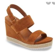 Caslon Jillien Wedge Sandal brown 9M NEW $100