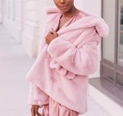 Pink Faux Fur Coat