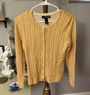 Womens 100% merino wool sweater cardigan by Willi Smith size small