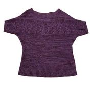 The Limited Purple Knit Sweater size medium short sleeve