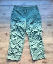 5/$15 - Jones New York green Capri Ankle Pants Womens Size 6 Petite Crop