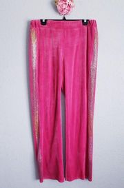 Juicy Couture 25th‎ Anniversary Pink Rhinestone Velour Pant