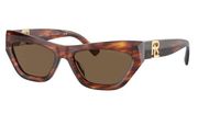 Ralph Lauren The Kiera Striped Havana Cat Eye Sunglasses Brown RL 8218U (500773)