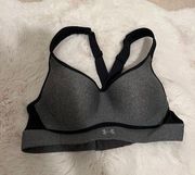 Under Armour Grey Black Sports Bra 34B NWT