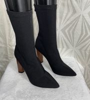 Emily Sock Fit Stretch Boot Black