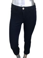 DL1961 Bardot High Rise Cropped Flatiron Modal Dark Blue Jeans Women's Size 28