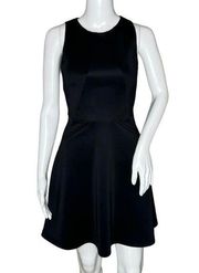 Ted Baker Dress Womens 2 (0) Black Skater Fit & Flare Party Neutral Minimalist