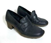 Dr. Martens 6 Dana Wildhorse Leather Heeled Loafers