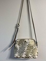 Kate Landry Cream/Gold botanical print crossbody