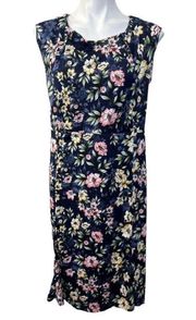 Shelby & Palmer dress plus size 3X blue floral multicolor sleeveless office