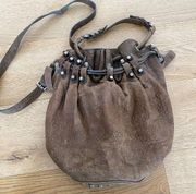 Alexander Wang Studded Diego Bucket Bag in Brown