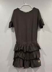 Bella Boutique Gray Tiered Dress One Size