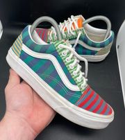 Vans Old Skool Striped Multi Colored Sneakers Womens Size 8