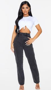 Petite Black Straight Leg Jeans