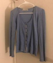 Brunello Cucinelli Blue Buttoned Cardigan