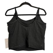 Everlane The Perform Cami Black Brami Scoop Neck Tank Top Adjustable L New