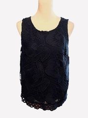 Merone Navy Blue Sleeveless Shirt Sz M