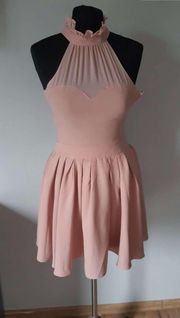 Dust Pink Halter Dress