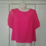 NWOT Bisou Bisou Pink Blouse