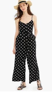 J. Crew Strappy Soft Rayon Wide Leg Jumpsuit in Polka Dot 8