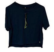 Sam Edelman NEW navy blue oversized active crop top size large