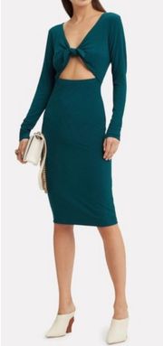 Leonie Ribbed Cut Out Tie Dress