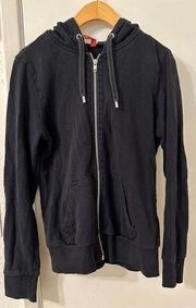 Divided By H&M Womens Full Zip Long Sleeve Hooded Jacket Black Size 8