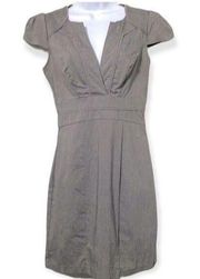 XOXO MIDI Sheath Dress Gray Cap Sleeve VNeck  Size 5/6