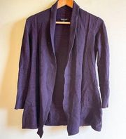 41 Hawthorn by Stitch Fix Purple Open Front Cardigan Womens Size S Top