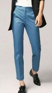 Massimo Dutti Womens Pants Trousers US 2 EU 34 Straight Leg Teal 5041/567 NEW