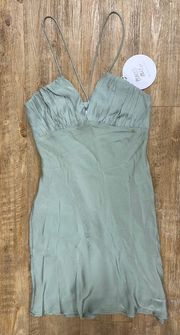 Princess Polly JESSA MINI DRESS SAGE