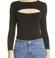 L’agence Jocelyn Cut Out Knit Sweater Top in Black