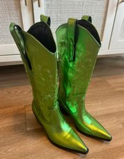 Green Cowboy Boots