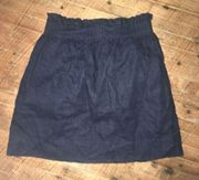 J Crew Navy, gathered waist size 0 skirt