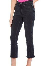 NWT Calvin Klein Black Cropped High Rise Kick Bootcut Jeans Size 30