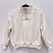 Vintage St. John Sport by Marie Gray Sweatshirt Beige with Gold Buttons