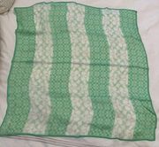 Coach mint green scarf signature “C” print