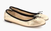 New J.Crew Evie BALLET FLATS In‎ Gold