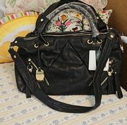 NWT  black leather purse